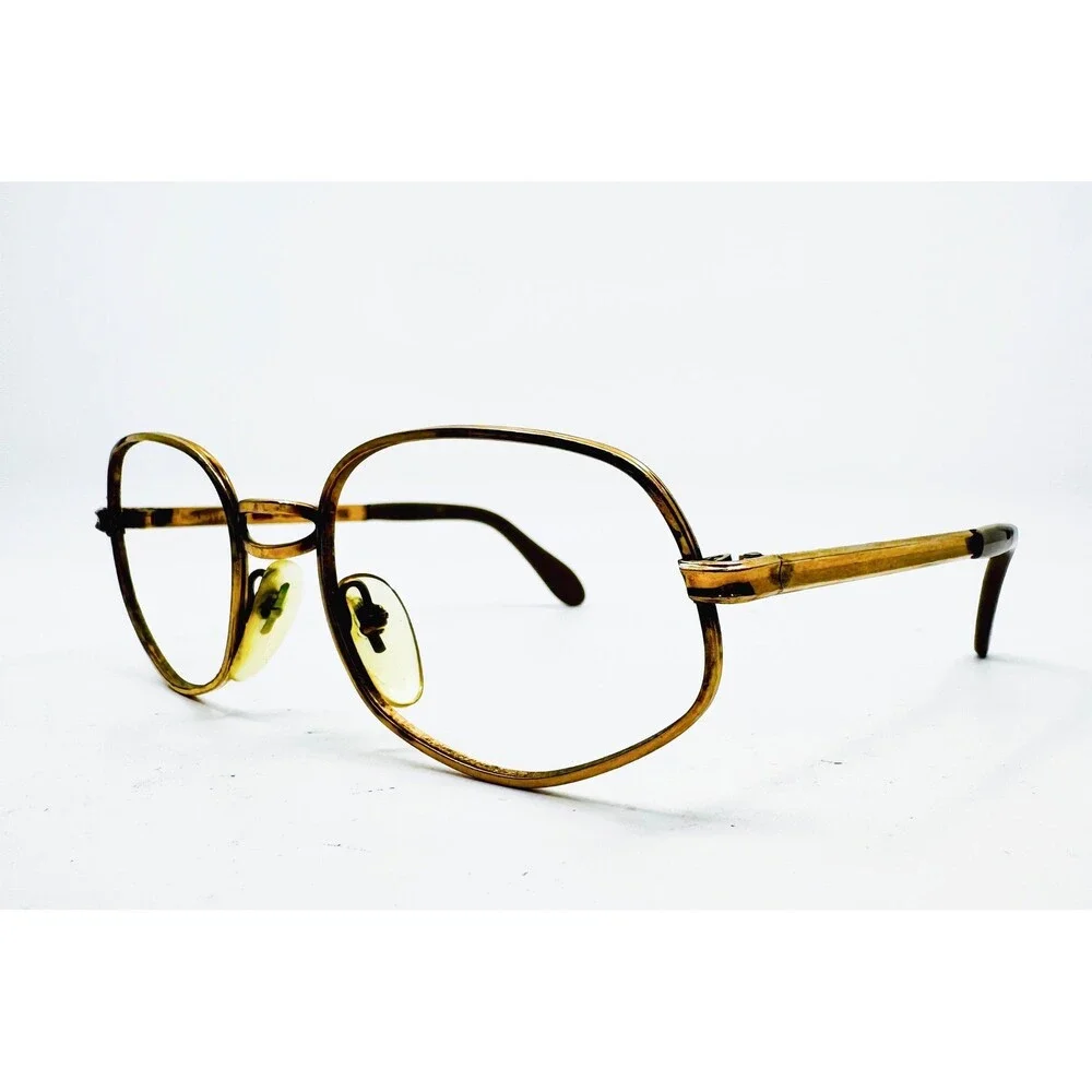 Nigura JOY Eyeglasses Frames Unisex Gold Vintage Germany 52-18 125